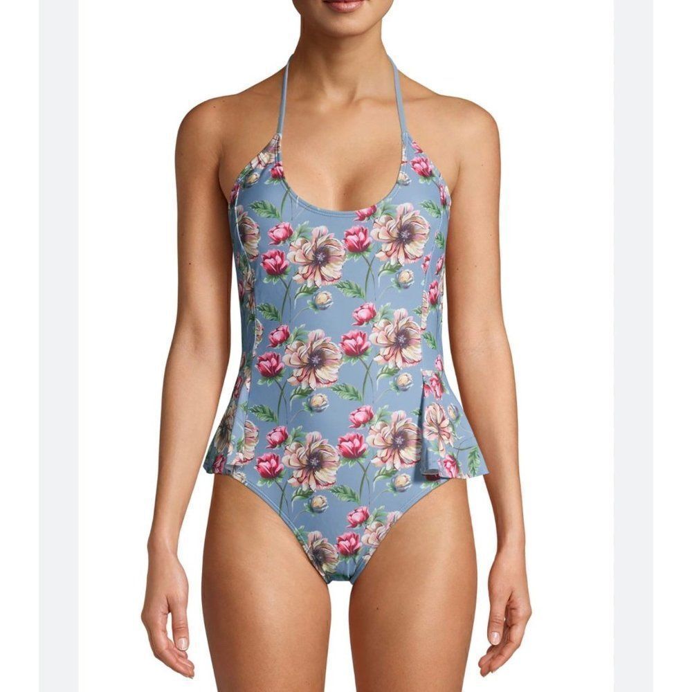 Vigoss Floral Halter One Piece Swimwear Size 1X NWOT